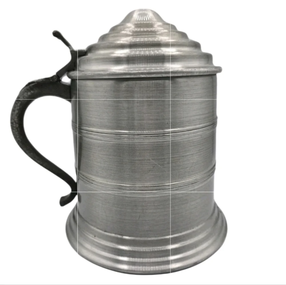 Vintage Pewtertone Ice Bucket Beer Stein Barware Tankard Antique Serve 11